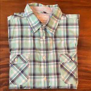 Wrangler Men's Green Plaid Shirt Size L